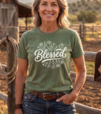 Blessed White Floral T-Shirt