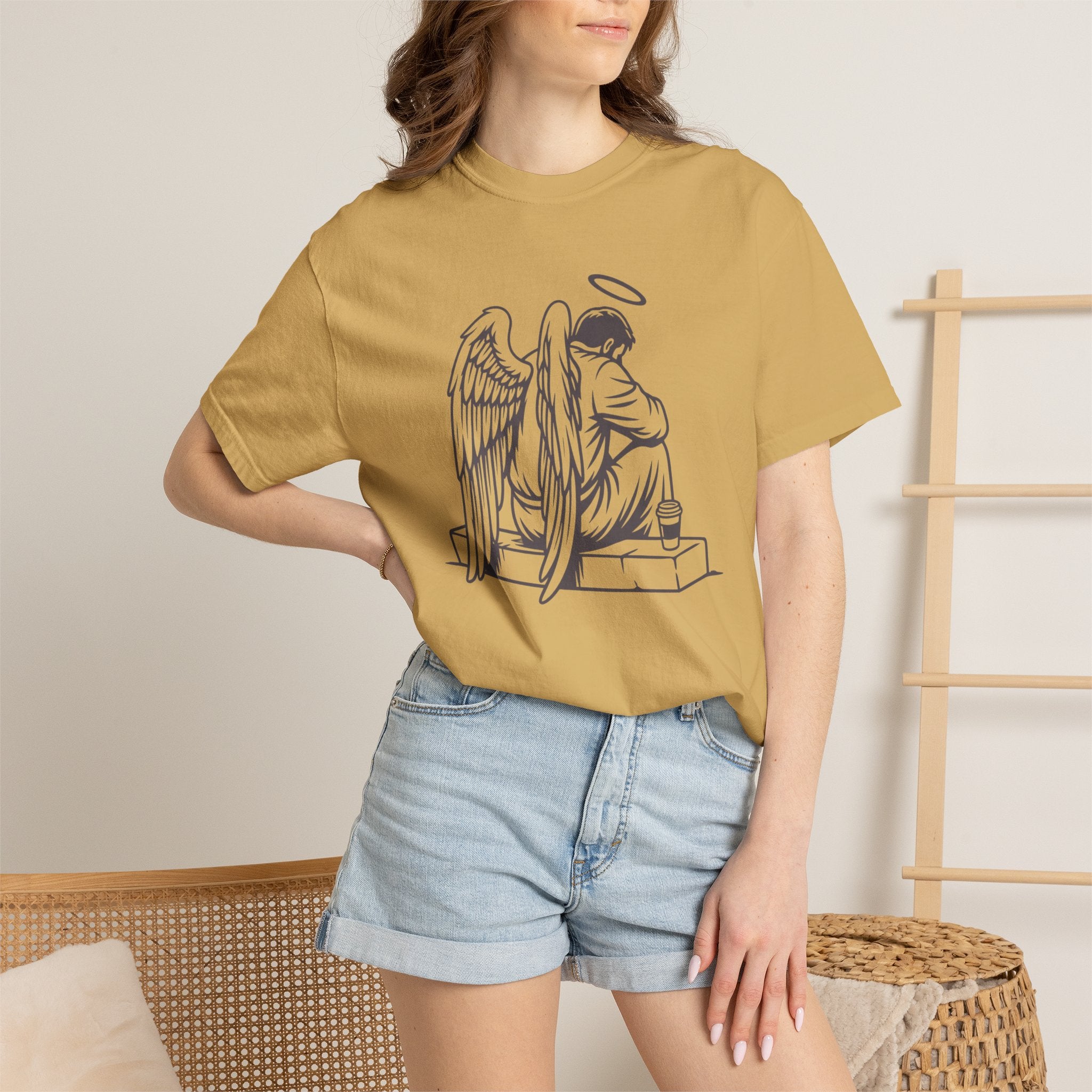 Tired Angel With Coffee T-Shirt