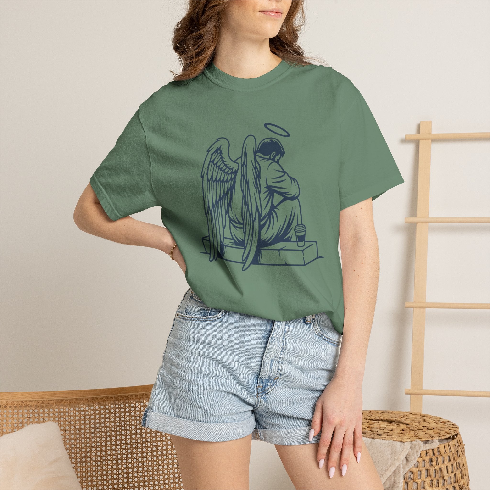 Tired Angel With Coffee T-Shirt