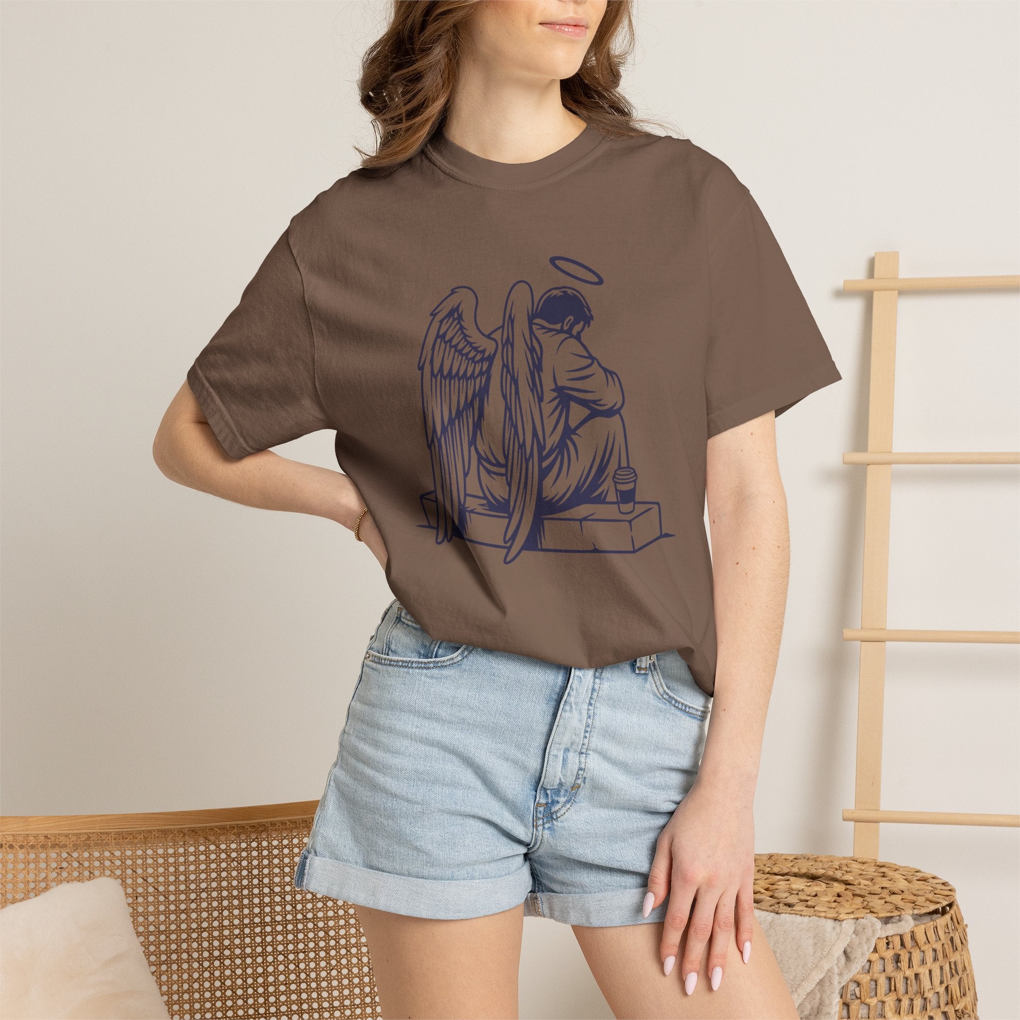 Tired Angel With Coffee T-Shirt