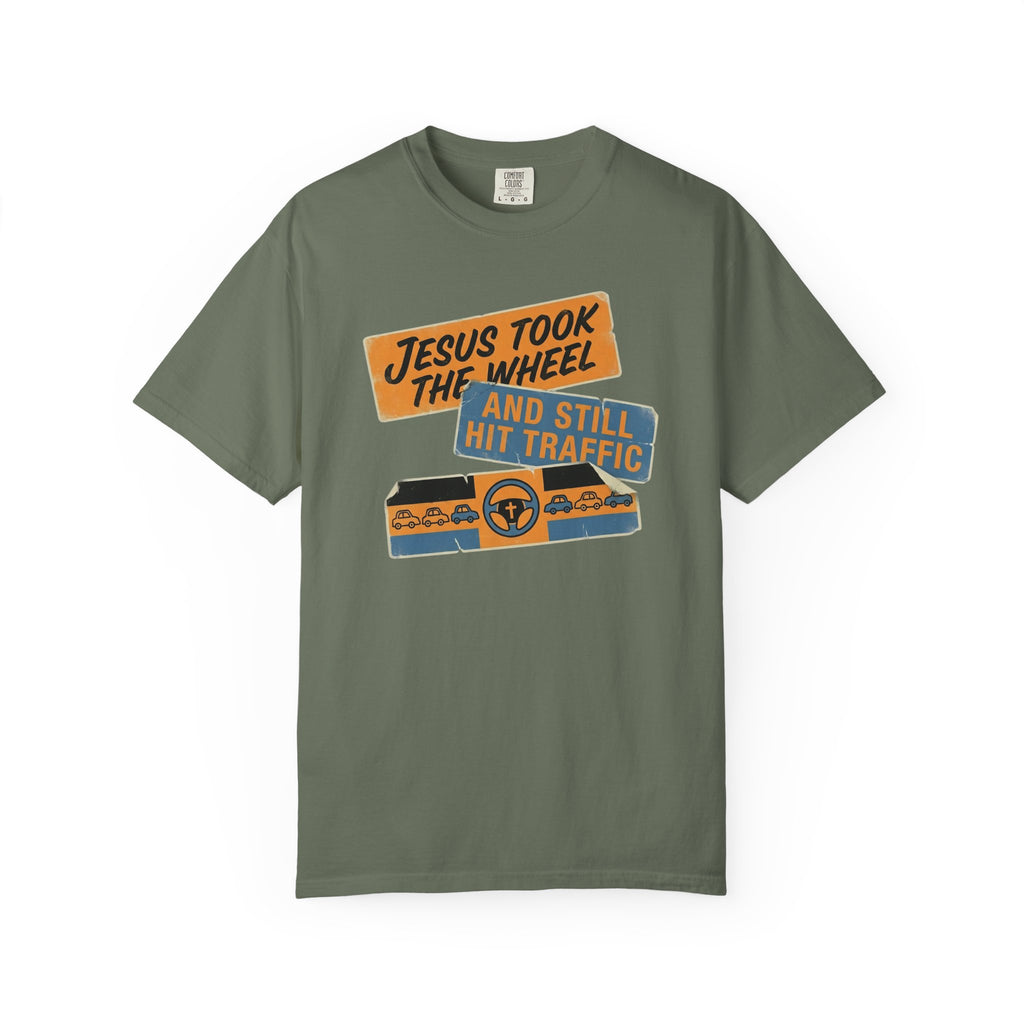 Jesus Took The Wheel Traffic T-Shirt