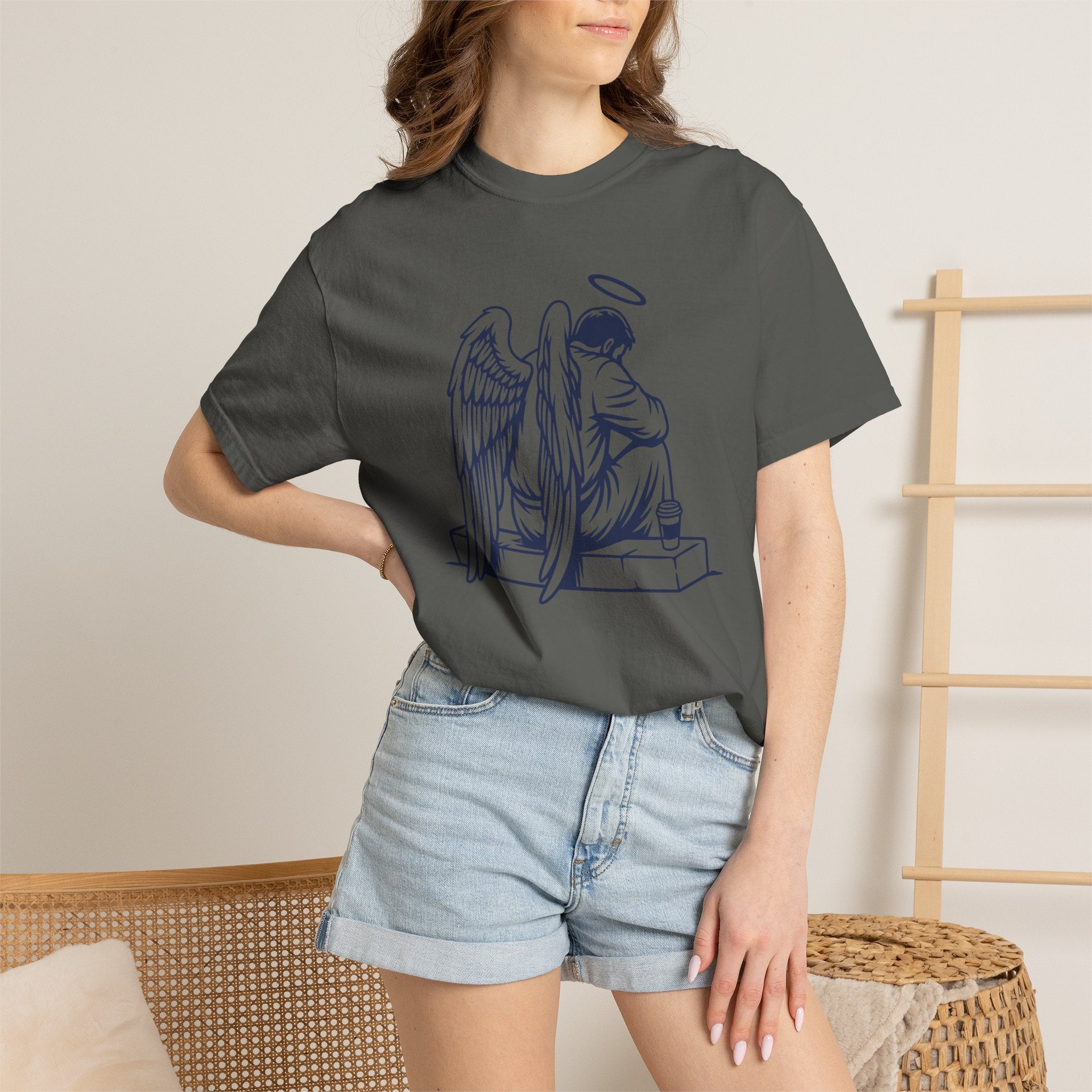 Tired Angel With Coffee T-Shirt